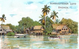 Norddeutscher Lloyd Bremen Steamship Line Postcard