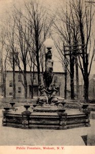 Wolcott, New York - A view of the Public Fountain - in 1925