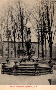 Wolcott, New York - A view of the Public Fountain - in 1925