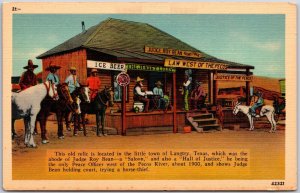 Langtry Texas TX, Old Relic, Judge Roy Bean, Justice of the Peace, Postcard