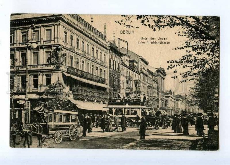 247215 GERMANY BERLIN Victoria cafe carriage Vintage postcard