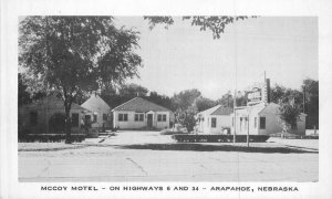 Arapahoe Nebraska Moody Motel roadside National Press 1940s Postcard 22-566