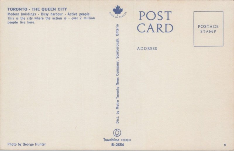 Canada Toronto The Queen City Chrome Postcard 09.58