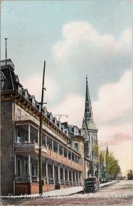 Brockville Ontario Church Street from St. Lawrence Hall RPO Cancel Postcard E92