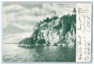 1907 Scenic  View Of Rock Point Burlington Vermont VT Rocks Lake Scene Postcard 