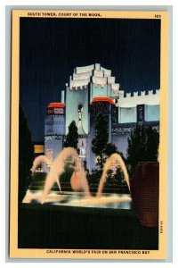 Vintage 1939 Postcard Court of the Moon South Tower California World's Fair