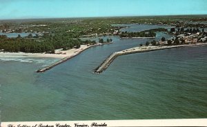 Postcard Aerial View Showing the Blue Waters Of Gulf Of Mexico Venice Florida