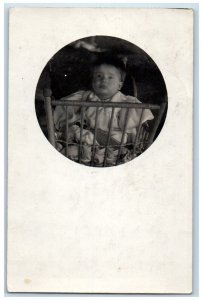 1909 Cute Little Boy Macksburg Iowa IA RPPC Photo Posted Antique Postcard