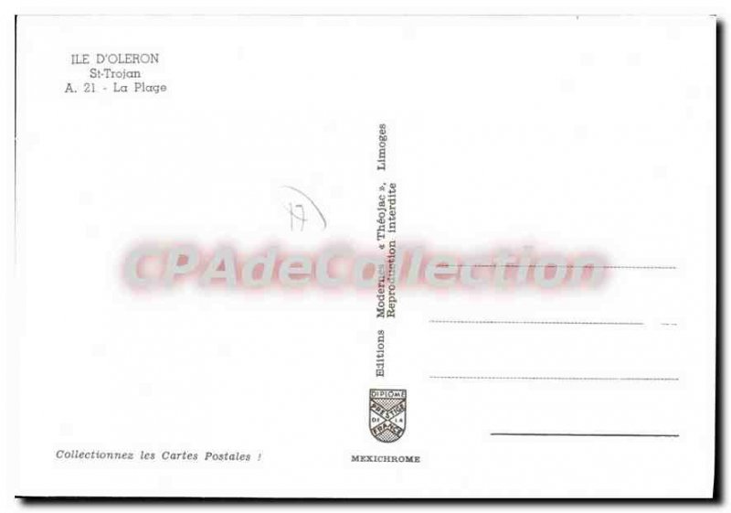 Postcard Modern Ile D'Oleron St Trojan The Beach
