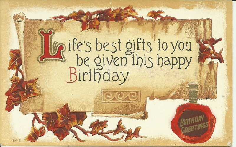 Life's Best Gifts To You Be Given This Happy Birthday  ---Embossed