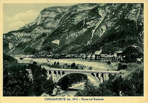 CARTOLINA d'Epoca: UDINE - CHIUSAFORTE