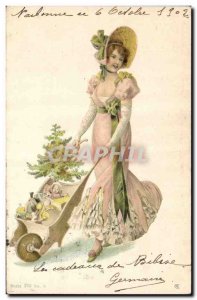 Old Postcard Fantaisie Doll
