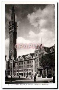 Modern Postcard Lille Hotel De Ville and Belfry