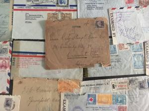 Stunning 75 Latin America Censored  First Day Covers FDCs AirMail Lot