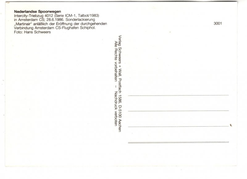 Inner-City Railway Train, Spoorwegen, Amsterdam, Netherlands