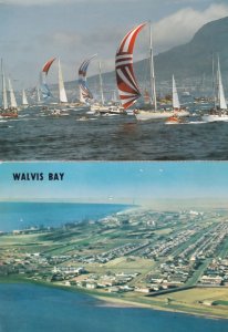 Walvis Bay Aerial & Boat Race at Table 2x South Africa Postcard s