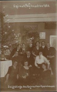 Bayreuth Germany Family Christmas Tree 1920 Real Photo Postcard