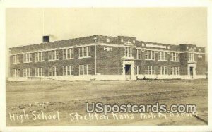 Real Photo - High School - Stockton, Kansas KS  