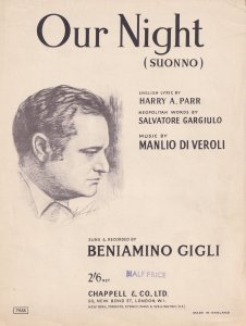 Our Night Beniamino Gigli Classical Sheet Music