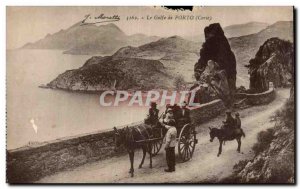 Corsica - Corsica - The Gulf of Porto Donkey Donkey Charette - Old Postcard