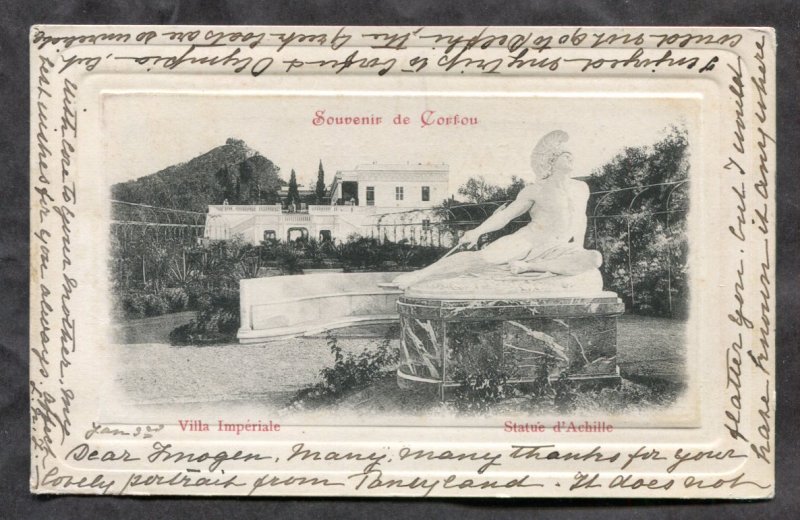 dc708 - CORFOU Greece c1900-03 Postcard