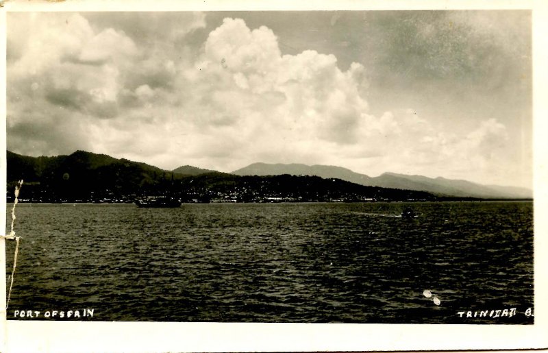 Trinidad - Port of Spain, 1936.  *RPPC  (damaged)