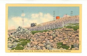 NH - Mt. Washington. Cog Railway Approaching Summit ca 1934