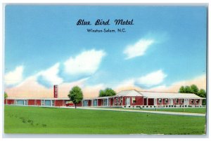 c1960's View Of Blue Bird Motel Winston Salem North Carolina NC Vintage Postcard