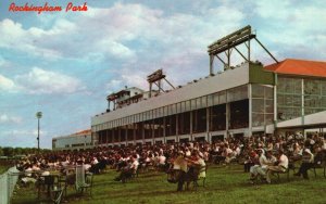 Vintage Postcard Rockingham Park Race Course Salem NH Grandstand & Club House