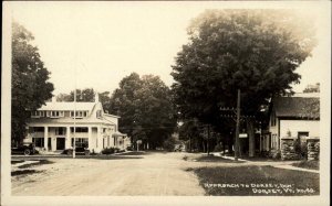 Dorset VT Street Scene & Inn c1915 Real Photo Postard