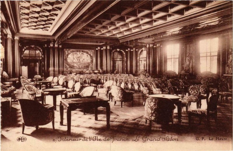 CPA AK Paquebot ILE-DE-FRANCE Le Grand Salon SHIPS (704240)