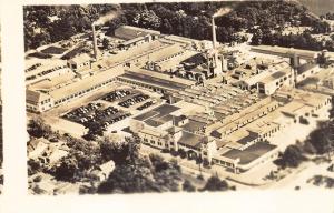 Elkhart IN C. C. Conn Factory Aerial View RPPC Postcard