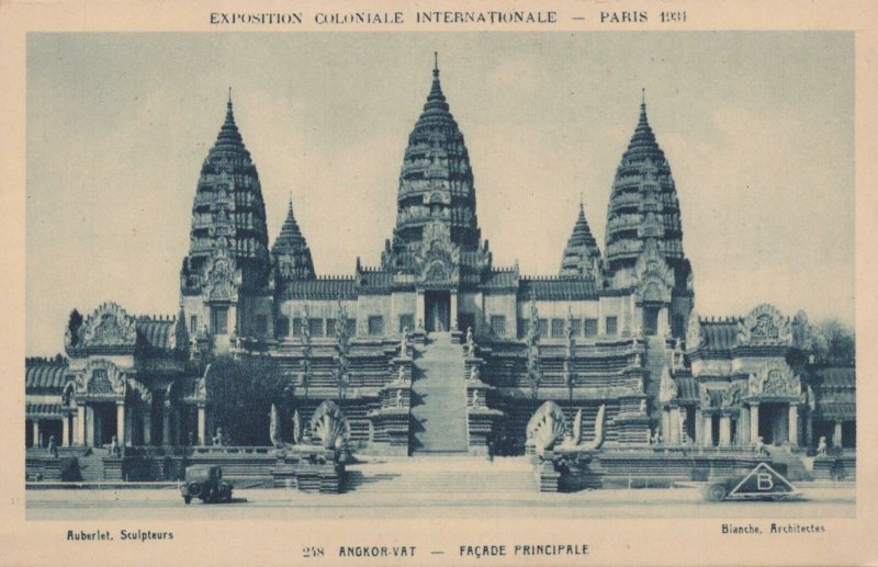 Postcard Exposition International Paris 1931 Angkor Vat  France