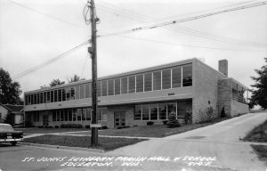 RPPC St. Johns Lutheran Parish Hall School Edgerton, WI Mid-Century Modern 1950s
