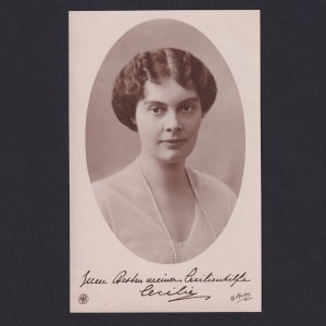 GERMANY 1914, Postcard, Crown Princess Cecilie, Unused