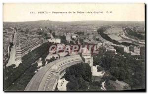 Old Postcard Paris Panorama of the Seine Trocadero