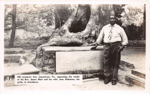 J67/ Jamestown Virginia RPPC Postcard c1940s Black Americana Sycamore 309