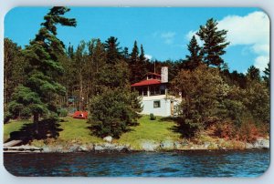 1960 Kenora Ontario Canada Postcard Meath's Portage Lodge Lake of the Woods