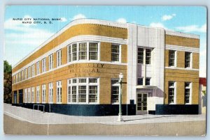 Rapid City South Dakota SD Postcard National Bank Exterior Building 1949 Vintage