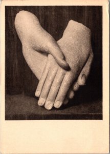 Vintage Postcard Pair Of Hands From Group Statue Akhenaton & Nefertiti Berlin