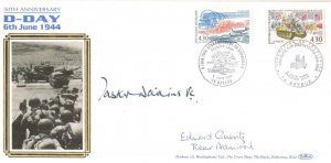 Edward Gueritz D-Day MULTI WW2 Veteran Hand Signed FDC