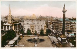 Postcard UK England London Trafalgar square Nelson column