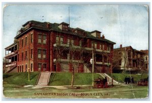 1909 View of Samaritan Hospital Sioux City Iowa IA Posted Antique Postcard