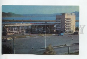 456918 USSR 1974 year Tolyatti River station and hotel postcard