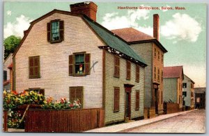 Vtg Salem Massachusetts MA Hawthorne Birthplace 1910s Old View Postcard