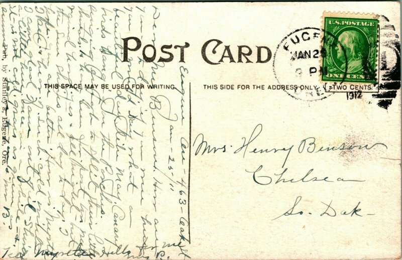 United States Post Office Building Eugene Oregon OR 1912 Vtg Postcard 