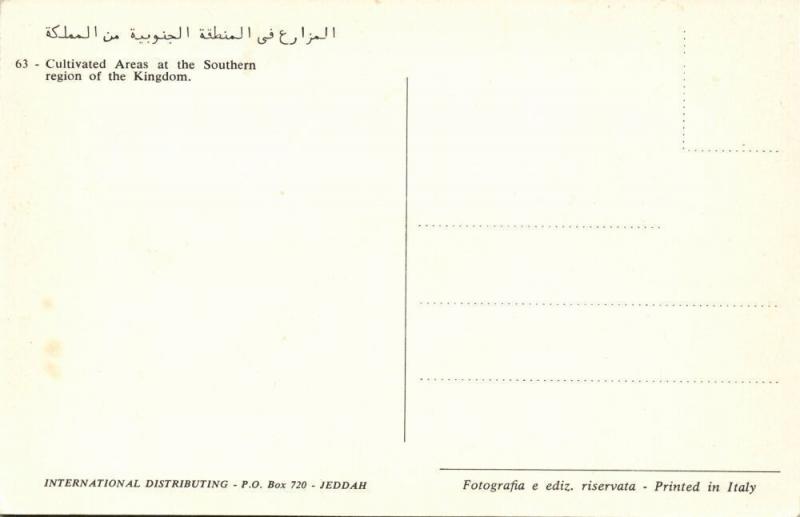 saudi arabia, Cultivated Areas at the Southern Region of the Kingdom (1960s)