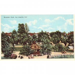 Vintage Postcard - Westlake Park- Los Angeles,California