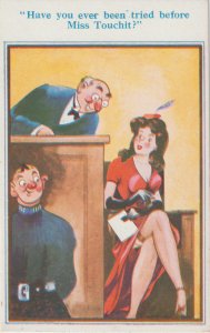 Miss Touchtit.  Unused postcard. Number 122