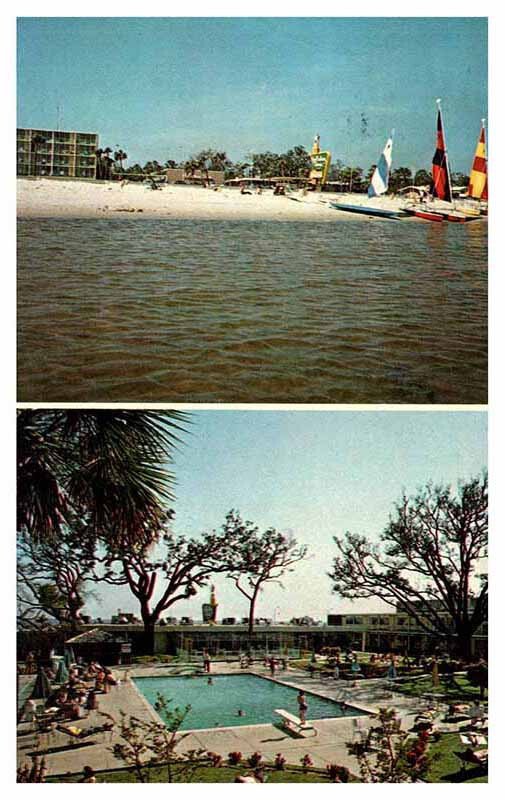 Postcard BEACH SCENE Biloxi Mississippi MS AS7907